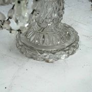 Maria Theresa Crystal Candelabra Table Lamps. Set of two. Italy 1940s