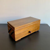 Wooden sewing basket, 1960s