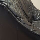 Leather armchair, Italian design, 1960s, production: Italy