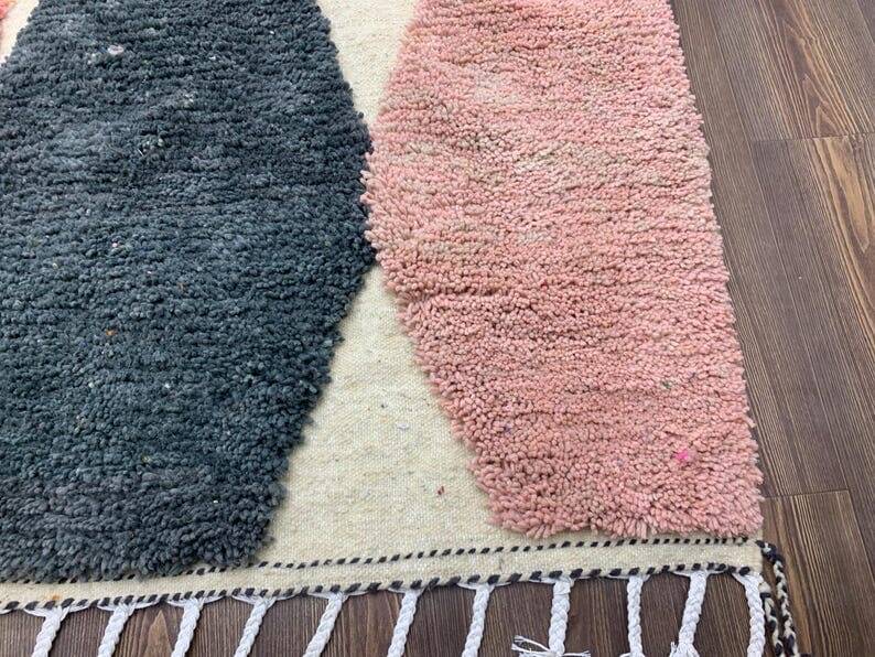 Tapis en laine pure fait main traditionnelle taille 150 x 250 cm