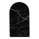 Arched plateau in medium black marble