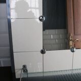 Ceramic bathroom mirror, France, 1940s-50s