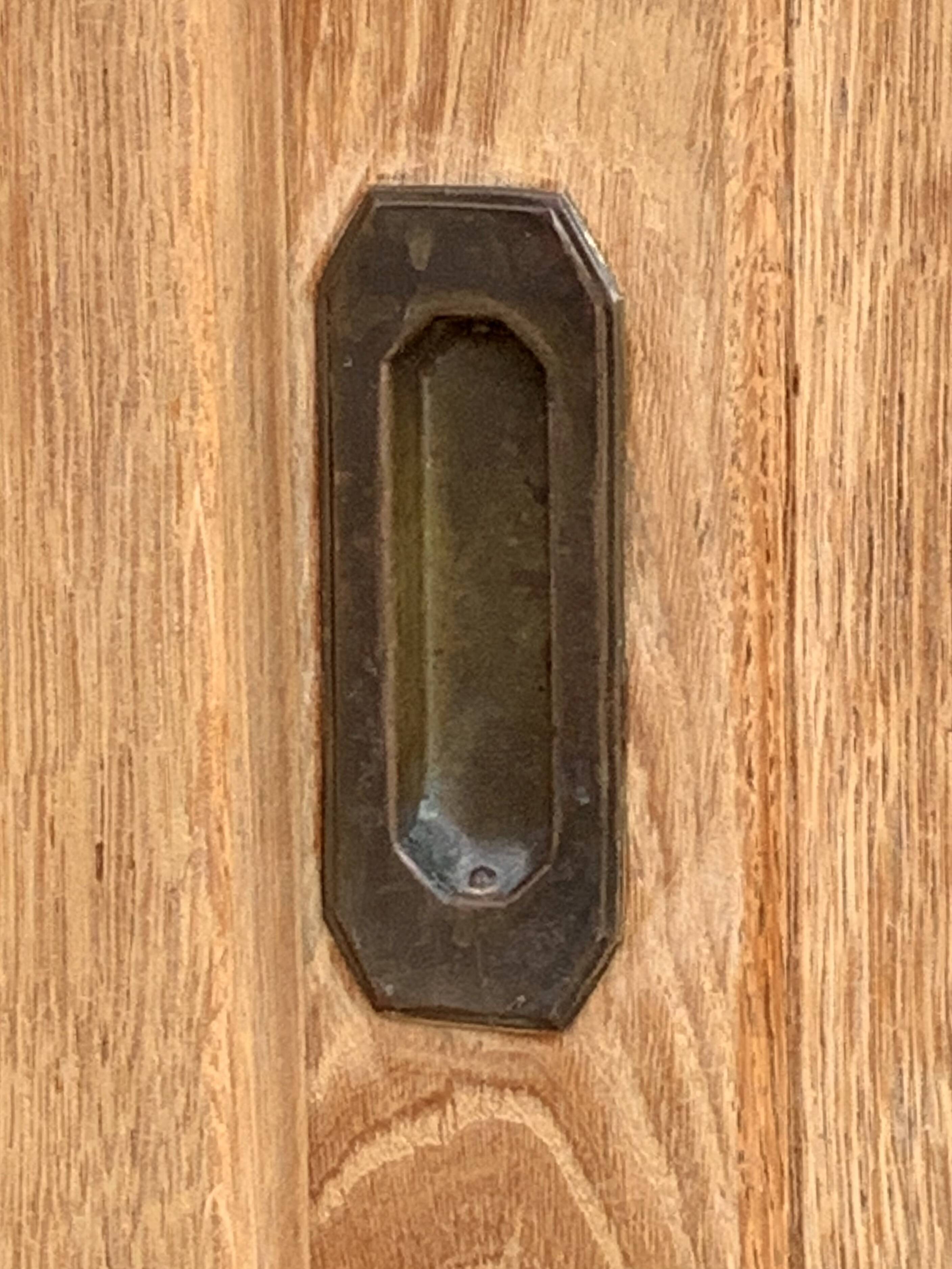 Parisian art deco wardrobe sliding doors solid raw oak