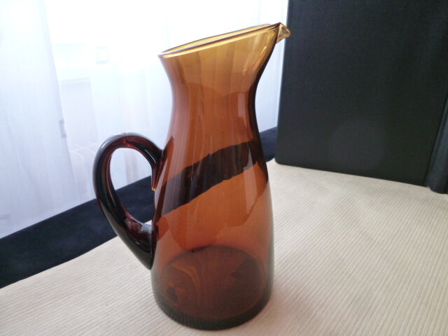 Carafe in amber blown glass 1.4 l