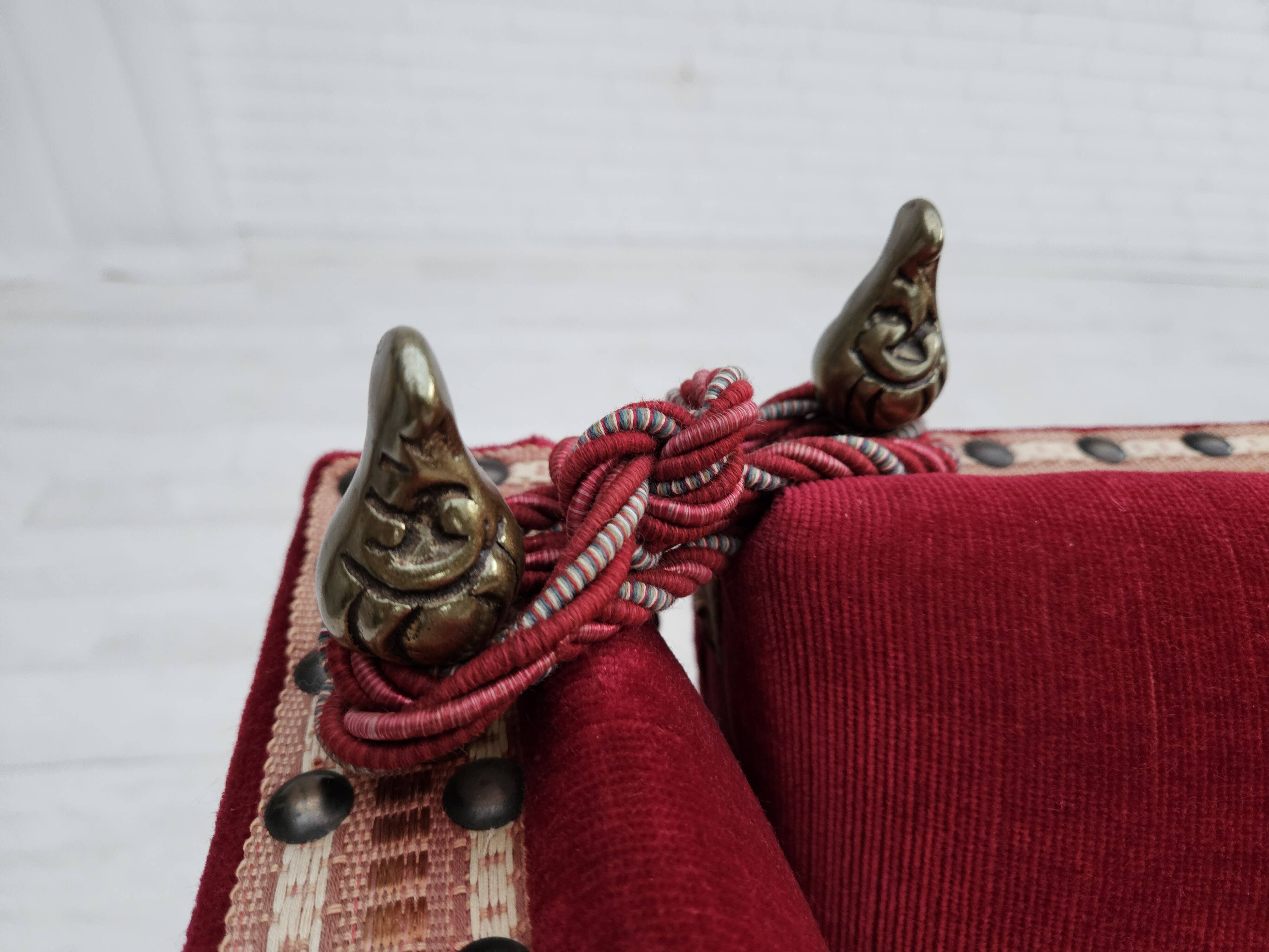 1970s, Danish "Spanish" sofa, original condition, furniture velour.