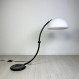 60s vintage black Serpente floor lamp by Elio Martinelli for Martinelli Luce