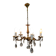 5-light Louis XV bronze and brass chandelier