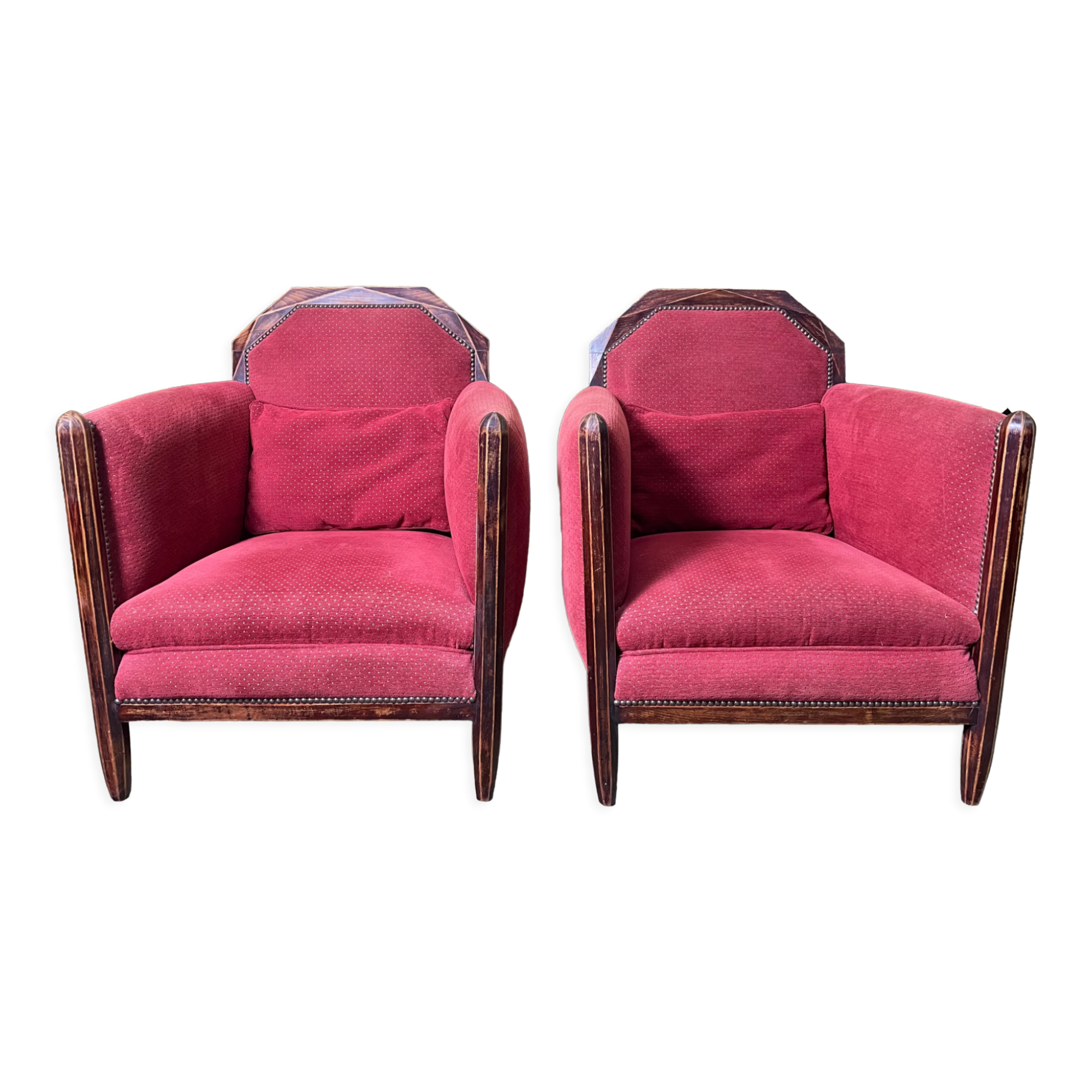 Pair of armchairs bergères Art Deco period
