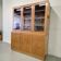 XL vintage wooden display cabinet / sideboard / wall unit