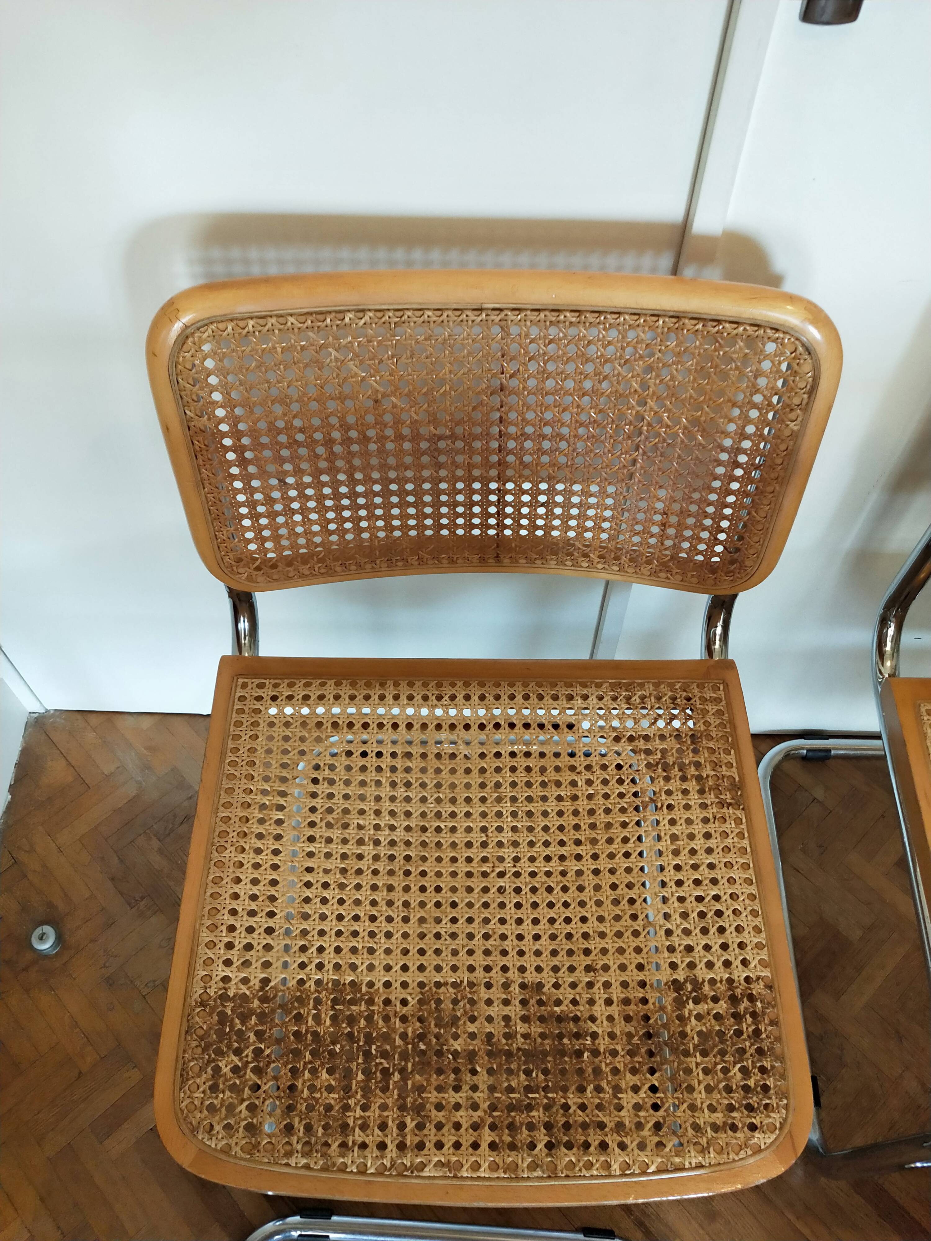 Set of 4 cesca chairs B32 by Marcel Breuer