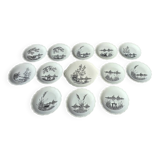 Service de 13 assiettes vintage de Limoges décorées à la main