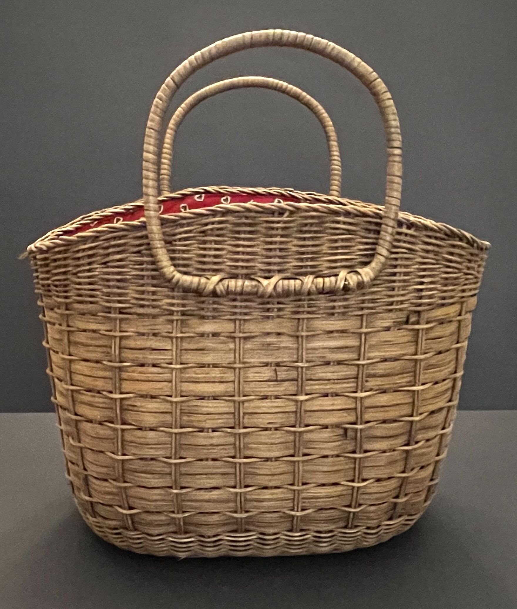 Vintage straw basket