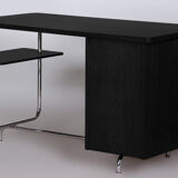Restored Bauhaus Oak Writing Desk Designed by Jindrich Halabala, 1930s, Czechia