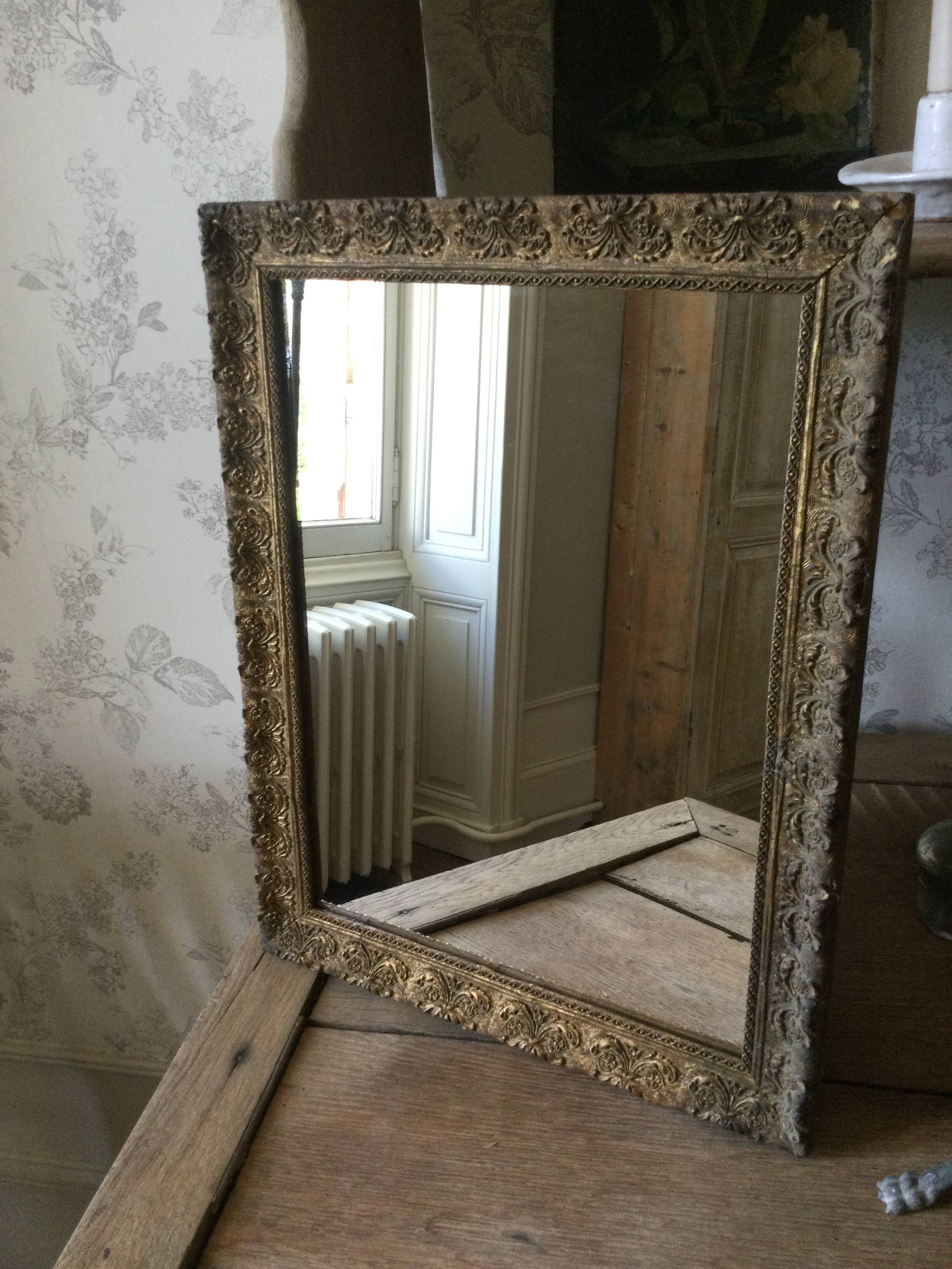 Antique gold mirror
