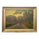 Vintage danish oil on canvas “sunset”, signed by a.takmar 1880-1960
