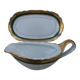 Saucière with Limoges porcelain top beautiful gilding