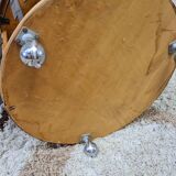 Vintage Rattan Brutalist Bar Cart