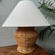 Lampe de table vintage – ancien pichet en rotin