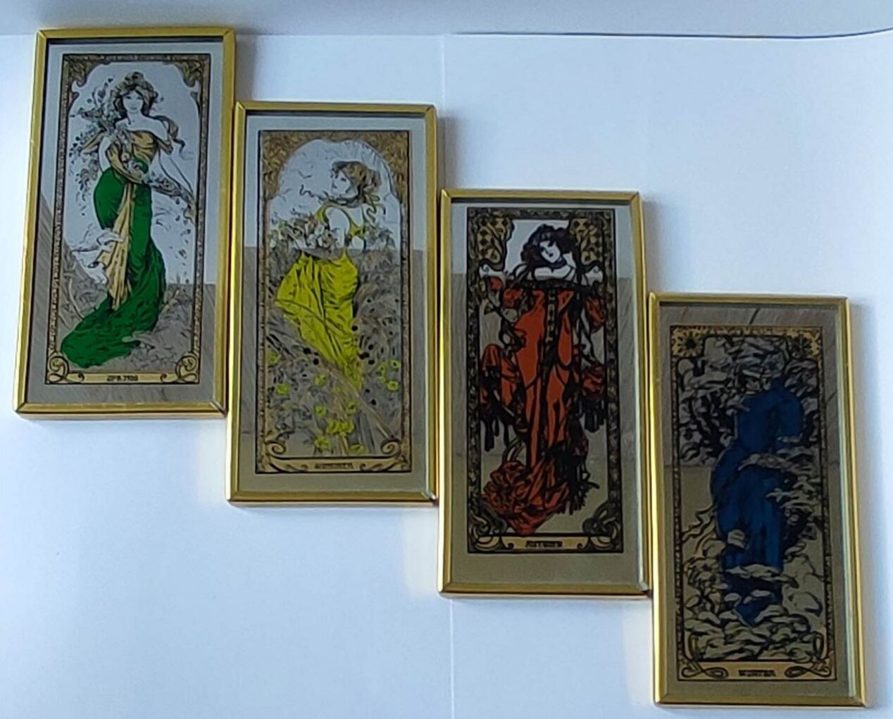 Lot small art nouveau mirrors Mucha