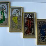 Lot small art nouveau mirrors Mucha