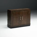 Modernist Art Deco oak cabinet, France, 1940s