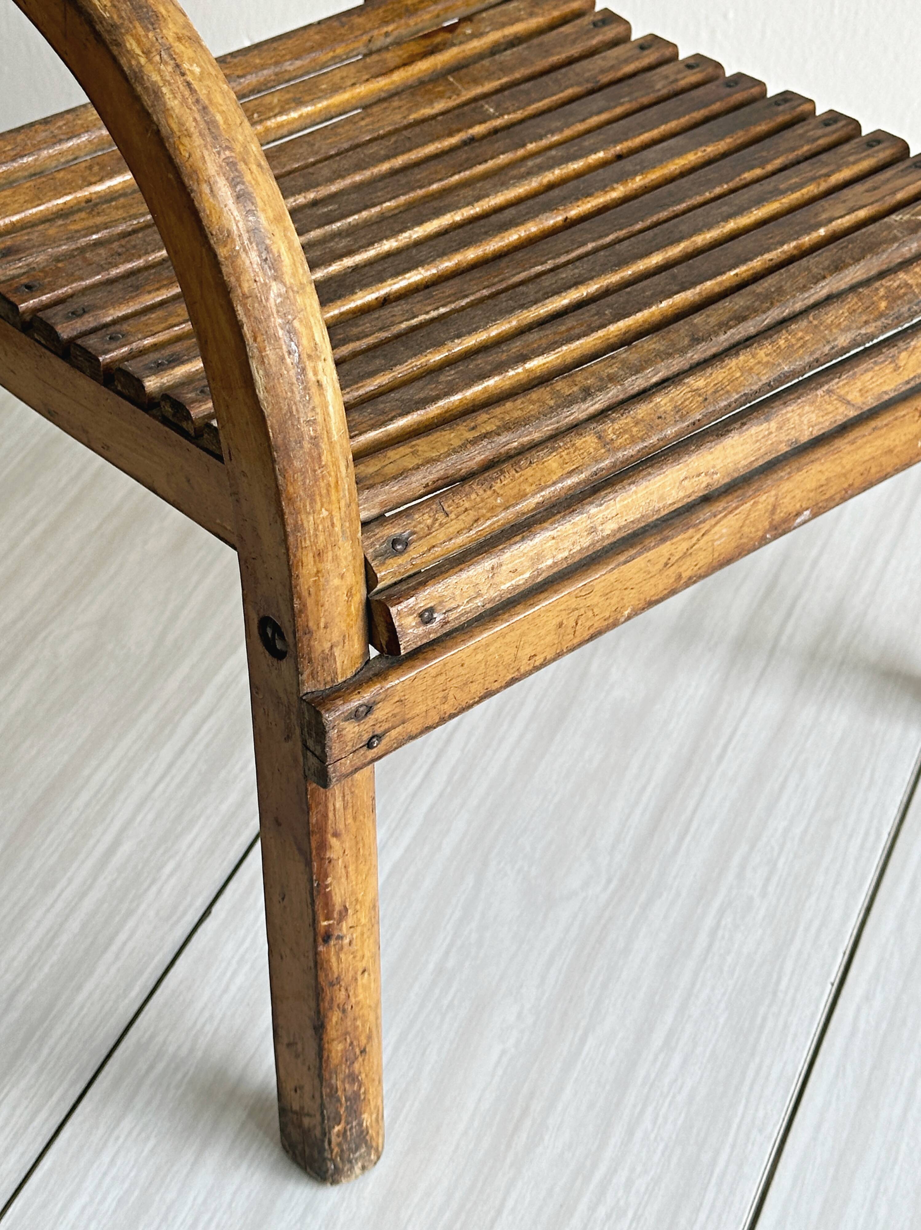 Small antique wooden chair handmade