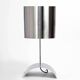 Large stainless steel desk lamp by Jean Pierre Bouvier, France.