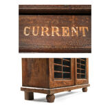 Wooden postal sorting furniture with 80 lockers