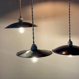 Set of 3 suspensions bistro sheet metal enamelled