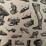 Lithograph engraving on shoes from 1897