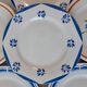 Set of 6 flat plates mismatched Digoin, Salins and Badonviller