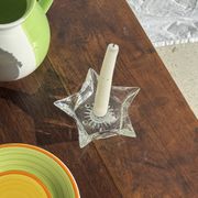 Bougeoir étoile en verre vintage D13