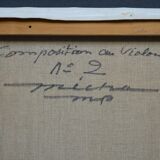Michel Petiot, known as Micha, Composition for Violin No. 2, canvas
