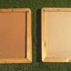 Bamboo and woven wicker mirrors in the style of Dior, 1960s-70s. Set of 2.