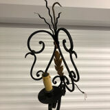 Wrought iron corner wall lights