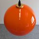 Orange opaline ball pendant from the 60s/70s