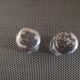 Pair of small crystal and silver metal salt shakers art deco period