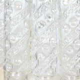 Metal chandelier and molded glass from the middle of the twentieth century