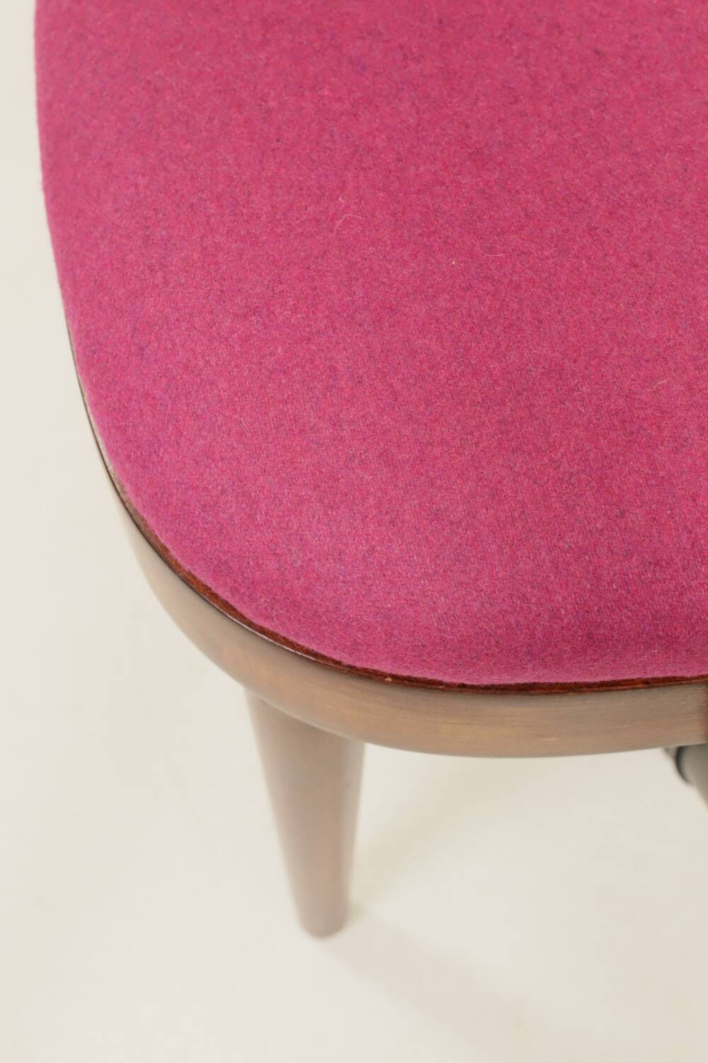Vintage chair natural raspberry wool bentwood 1960