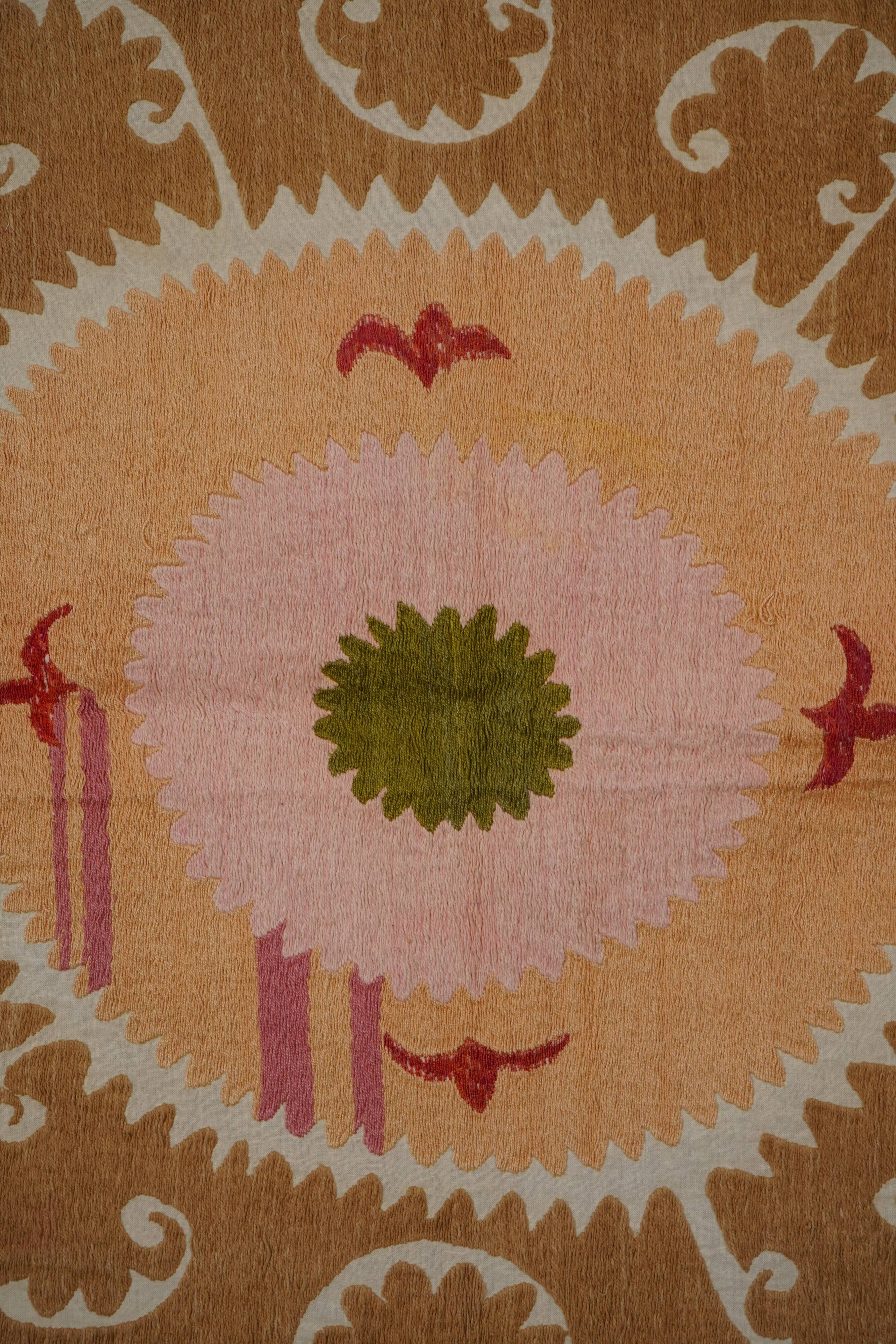 Vintage Turkish hand-knotted rug 126x138 cm