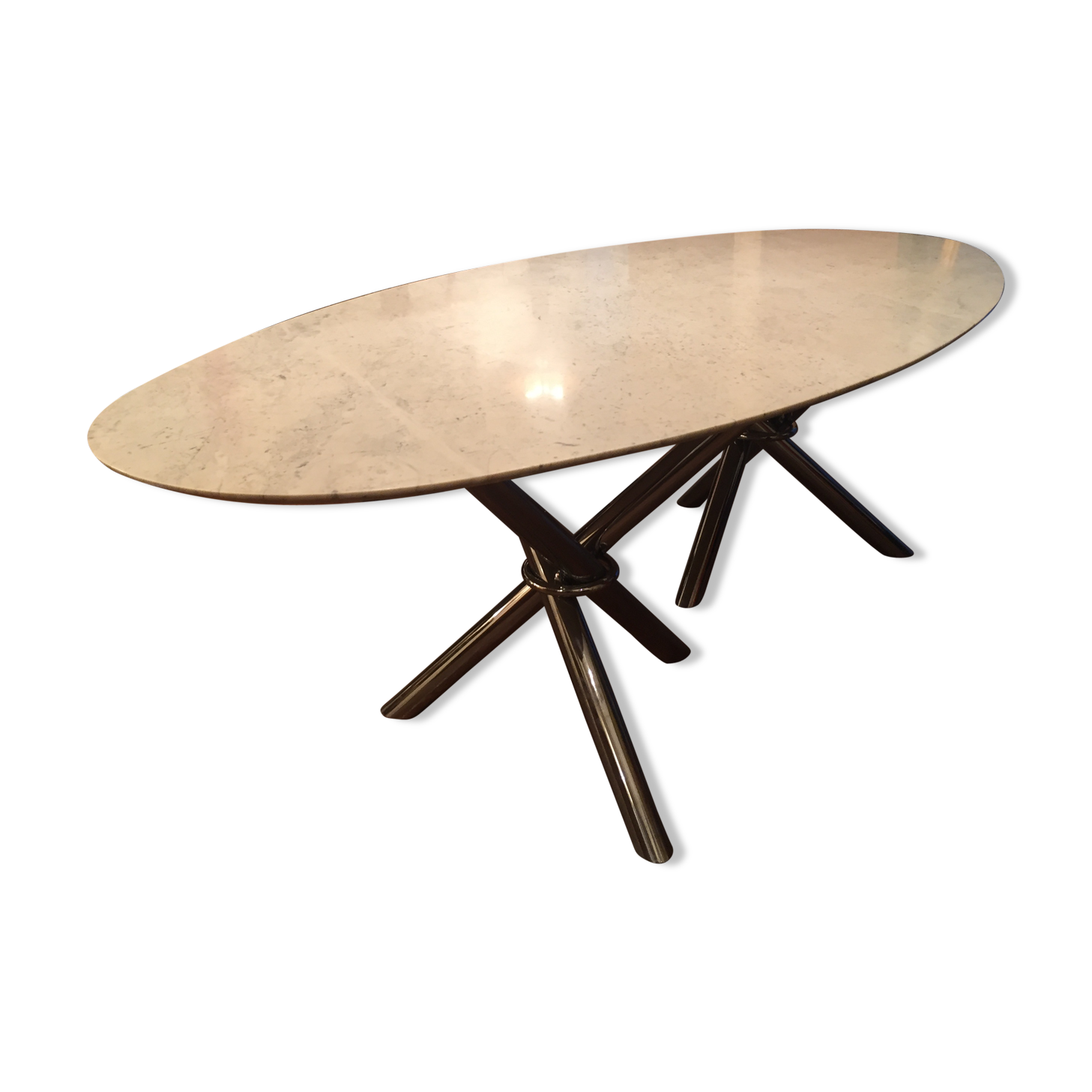 Table marble year 50 chrome foot