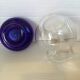 Paire de bougeoirs bleu cobalt en verre