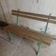 Antique cast iron garden bench.