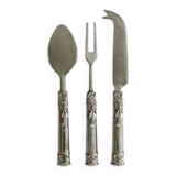 Antique shiny metal cheese cutlery
