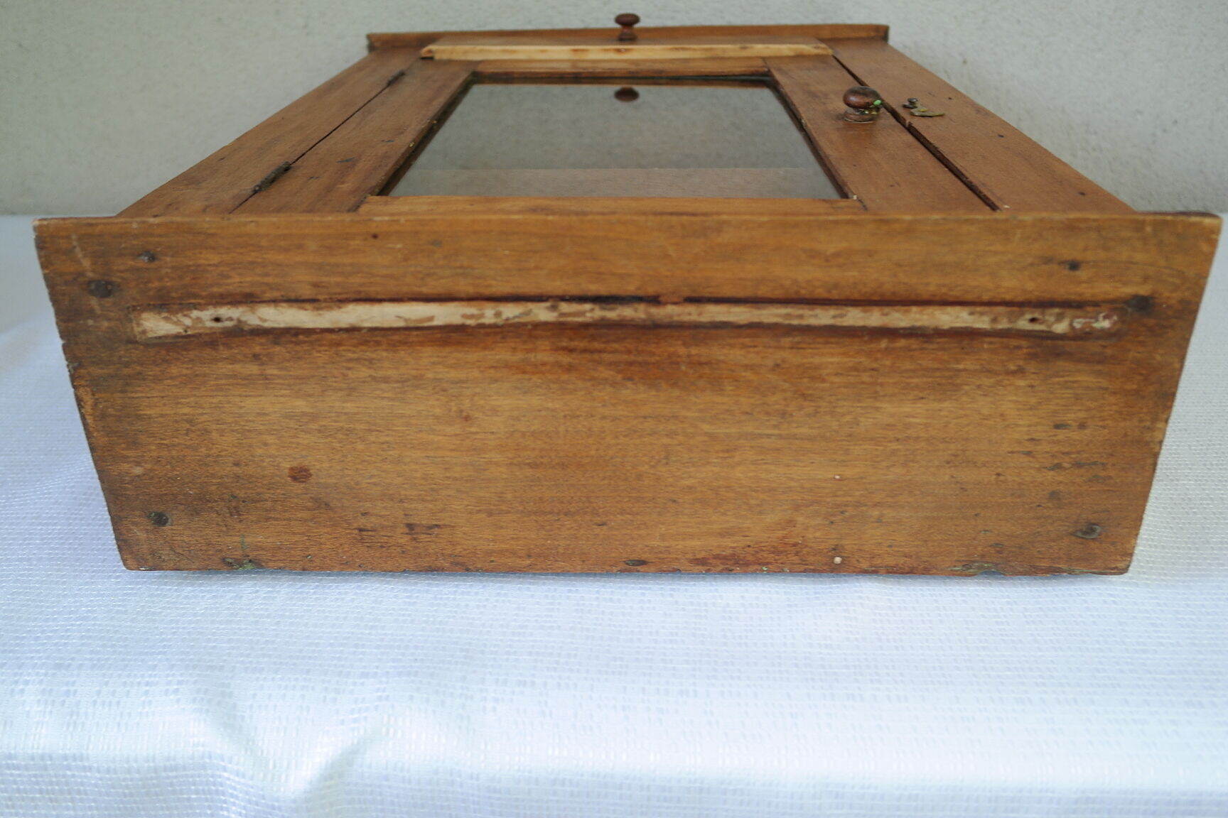 Country wall display in old walnut wood