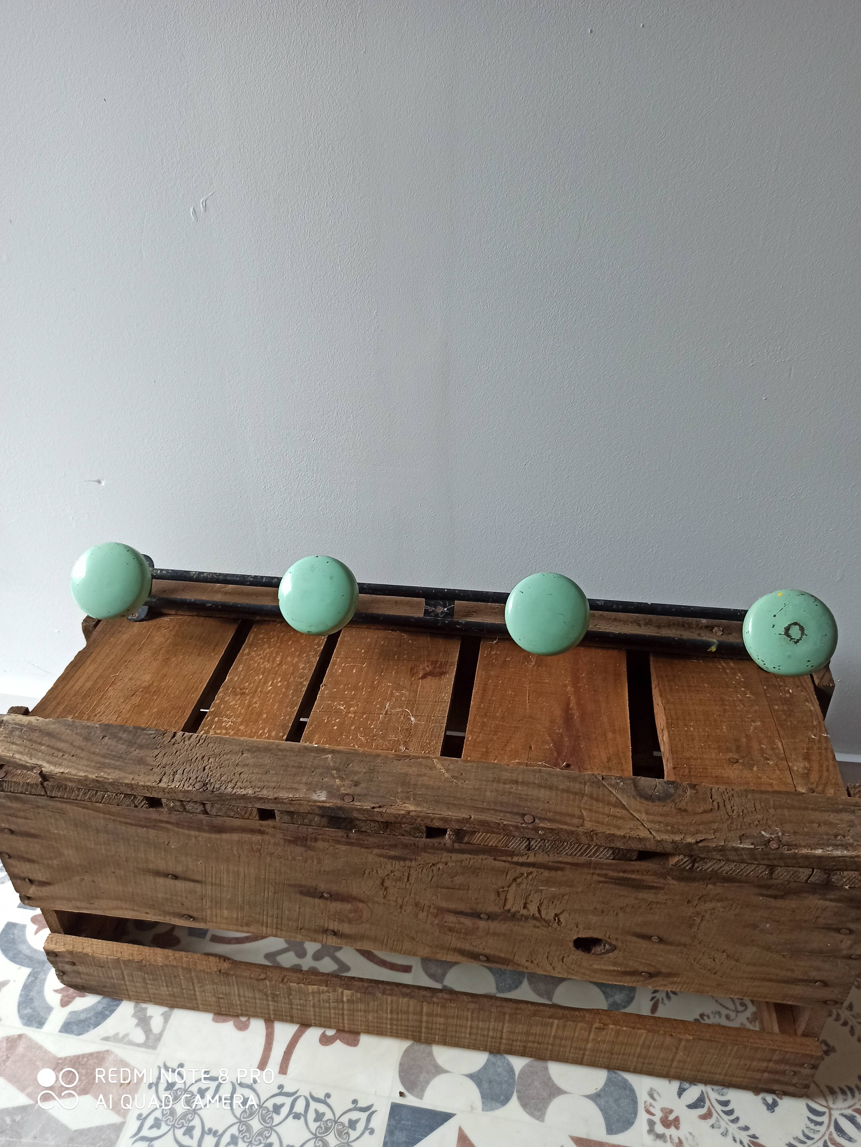 Vintage wall coat rack