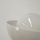 70's floor lamp in metal and white glass