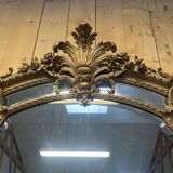Large Louis XV style mirror with side panels, late 19th century