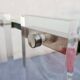 Console design Marais International en verre et plexiglas, vers 1980