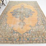 Tapis persan bleu classique 7x11, 222x330cm